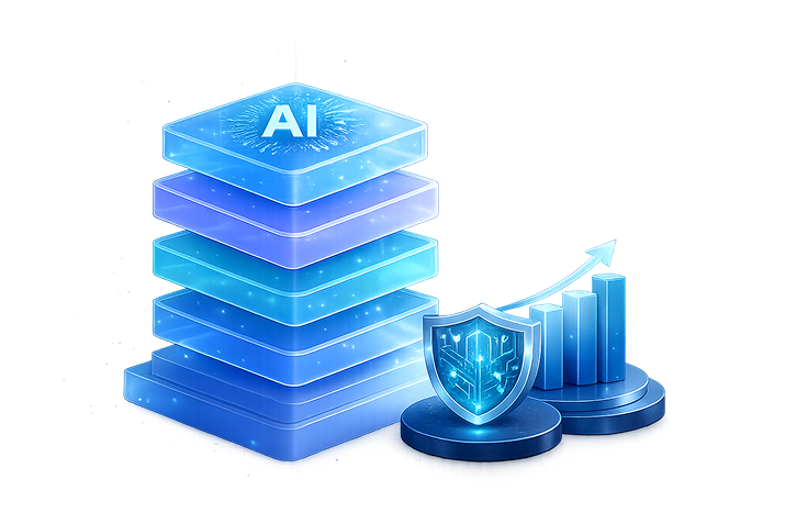 AI-powered BFSI solution architecture layers